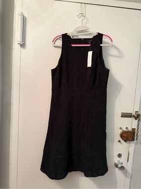 Ann Taylor Black Sleeveless A-Line Mini Dress